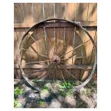 Antique Iron Wagon Wheel - 44"