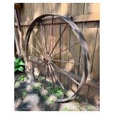 Antique Iron Wagon Wheel - 44"