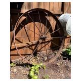 Antique Iron Wagon Wheel - 46"
