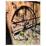 Antique Iron Wagon Wheel - 44"
