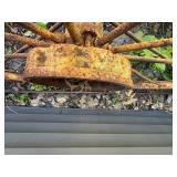 Antique Iron Wagon Wheel - Yellow - 53"