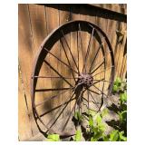 Antique Iron Wagon Wheel - 56"