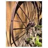 Antique Iron Wagon Wheel - 56"