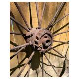Antique Iron Wagon Wheel - 56"