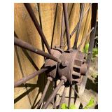 Antique Iron Wagon Wheel - 56"
