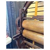 Fantastic HUGE Antique Industrial Wood & Cast Iron Mangle