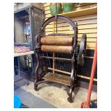 Fantastic HUGE Antique Industrial Wood & Cast Iron Mangle