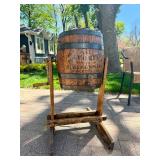 Very Nice antique Oak Barrel Butter Churn - "The Favorite"