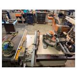 Heavy Duty Industrial Working DELTA Model RT-31 Table Saw w/ RIDGID Heavy Duty 12" Compound Miter Saw