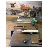 Heavy Duty Industrial Working DELTA Model RT-31 Table Saw w/ RIDGID Heavy Duty 12" Compound Miter Saw