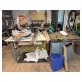 Heavy Duty Industrial Working DELTA Model RT-31 Table Saw w/ RIDGID Heavy Duty 12" Compound Miter Saw
