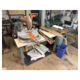 Heavy Duty Industrial Working DELTA Model RT-31 Table Saw w/ RIDGID Heavy Duty 12" Compound Miter Saw
