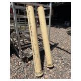 2 Antique Architectural Wood Posts - Approx 5