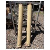 2 Antique Architectural Wood Posts - Approx 5