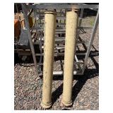 2 Antique Architectural Wood Posts - Approx 5