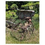 Matching Pair of Antique Iron Wagon Wheels - 43"