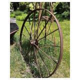 Antique Iron Wagon Wheel - 53"