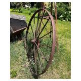 Antique Iron Wagon Wheel - 53"