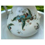 Great Looking Signed KING Art Deco Pitcher & Basin Set w/Bird Design