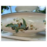 Great Looking Signed KING Art Deco Pitcher & Basin Set w/Bird Design