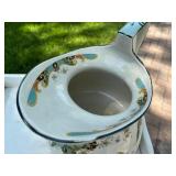 Great Looking Signed KING Art Deco Pitcher & Basin Set w/Bird Design