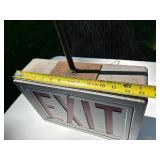Very Cool Vintage Lighted EXIT Sign w/Industrial Lamp attachment