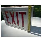 Very Cool Vintage Lighted EXIT Sign w/Industrial Lamp attachment