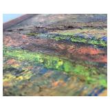 Mid Century Abstract Oil on Canvas Painting