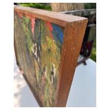Mid Century Abstract Oil on Canvas Painting