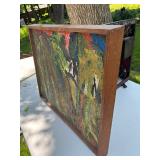 Mid Century Abstract Oil on Canvas Painting