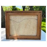 Mid Century Abstract Oil on Canvas Painting