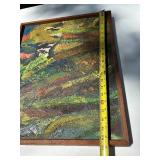 Mid Century Abstract Oil on Canvas Painting