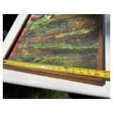Mid Century Abstract Oil on Canvas Painting