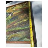 Mid Century Abstract Oil on Canvas Painting