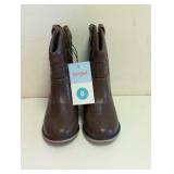 CAT & JACK KIDS MEMPHIS BOOTS SIZE 8 COGNAC