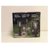 SOLAR LED PATHWAY LIGHTS VINTAGE STYLE 4PK