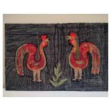 Rooster Rug Hook Wall Hanging