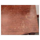 Antique Wood Desk & Victorian Style Chair