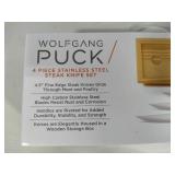Wolfgang Puck 4pc Stainless Steel Steak Knife Set *New in Box*
