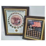 US 20th Century Coins & Lincoln Memorial Coin Framed Collections