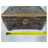 Asian Hand Carved Storage Box