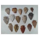 Assortment of Arrowhead Shaped Stones