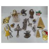 Assortment of Angel & Religious Pins/Brooches