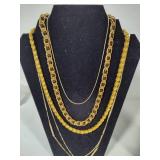 Lot of Gold Tone Costume Jewelry - Napier, Lauren Conrad, Avon & More!