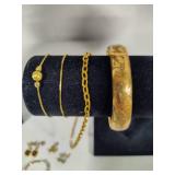 Lot of Gold Tone Costume Jewelry - Napier, Lauren Conrad, Avon & More!