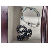 Wooden Jewelry Box Loaded with Jewelry