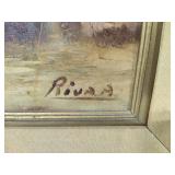 Vintage Oil Painting Signed Riva