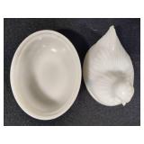 White Milk Glass Hen on Nest