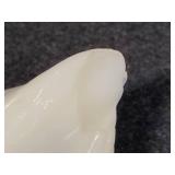 White Milk Glass Hen on Nest