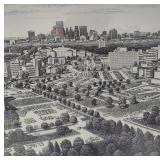 Karl Hoeffle Lithograph of Houston TX